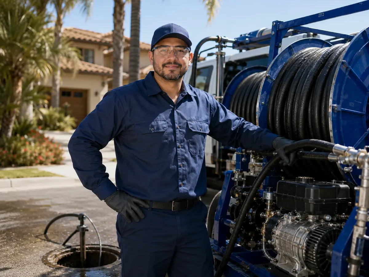 Hydro jet sewer cleaning in Lagunitas
