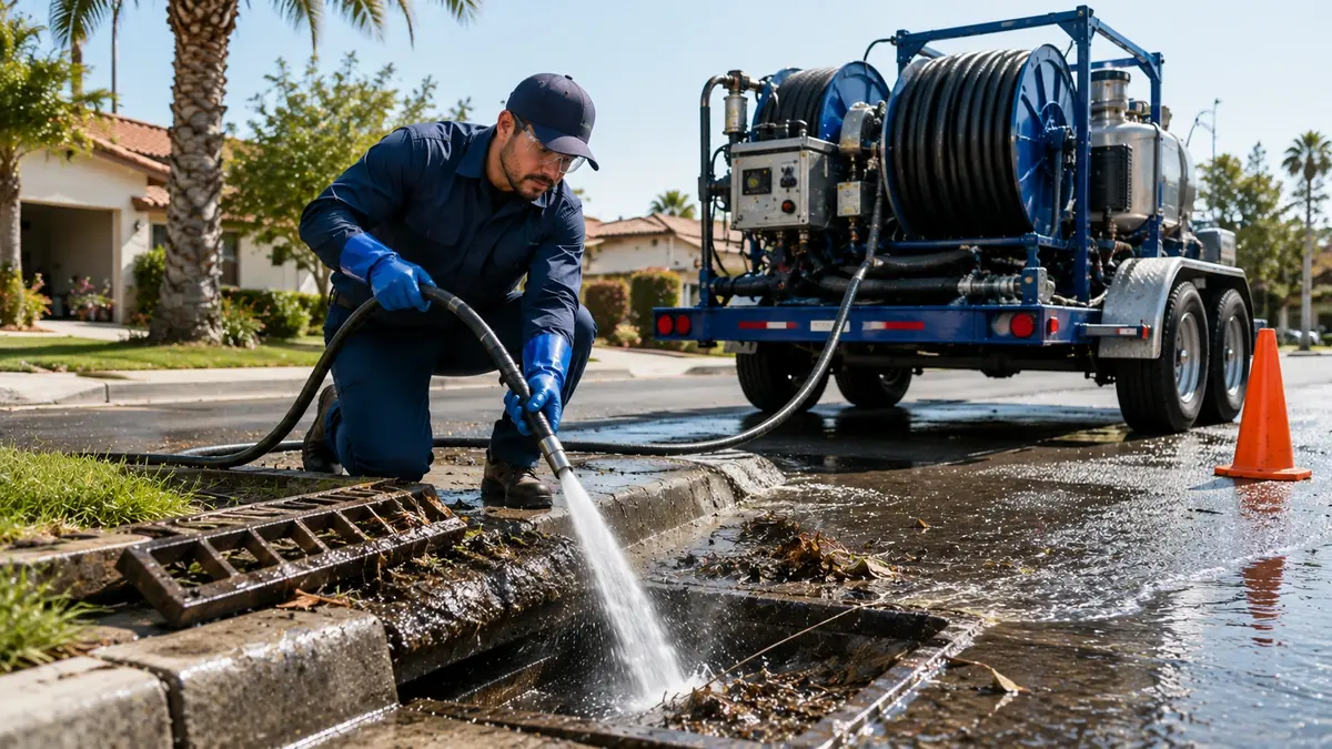 Storm Drain Hydro Jet Cleaning in Lagunitas